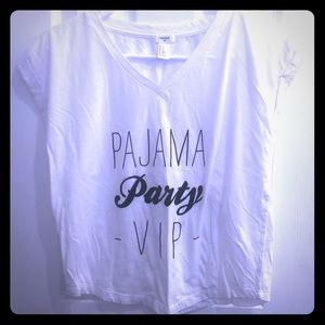 Forever 21 white Pajama Party VIP tee size SM